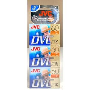 Blank MINI DV TAPES - JVC DVC 60 DVM60ME (3 Pack) Brand New Sealed